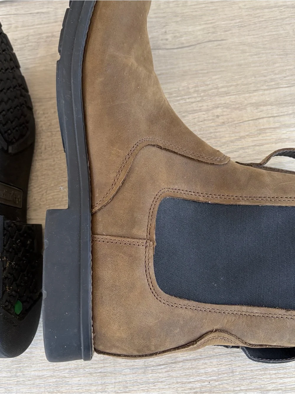 Timberland Stormbucks Chelsea Boots Mens 13 Brown Nubuck Leather Western EUC